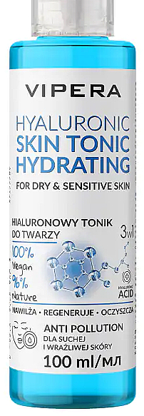 Тонік для обличчя - Vipera Hualuronic Skin Tonic Hydrating Tonic — фото N1