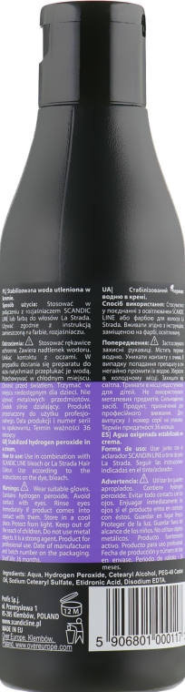 Окислювач для волосся - Profis Scandic Line Oxydant Creme 3% — фото N2