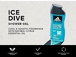 Adidas Ice Dive Body Hair Face - Гель для душа — фото N2