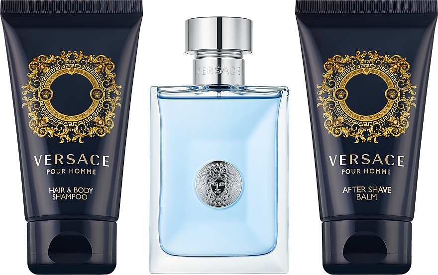 Versace Pour Homme - Набор (edt/50ml + a/sh/balm/50ml + sh/gel/50ml) — фото N1