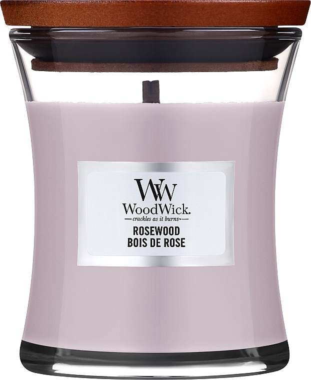 Ароматична свічка в склянці - WoodWick Hourglass Candle Rosewood — фото N1
