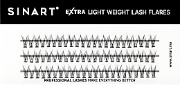 Накладные ресницы "Ласточкин хвост", пучковые, 10 мм - Sinart Eye Lashes Pro 12D — фото N1