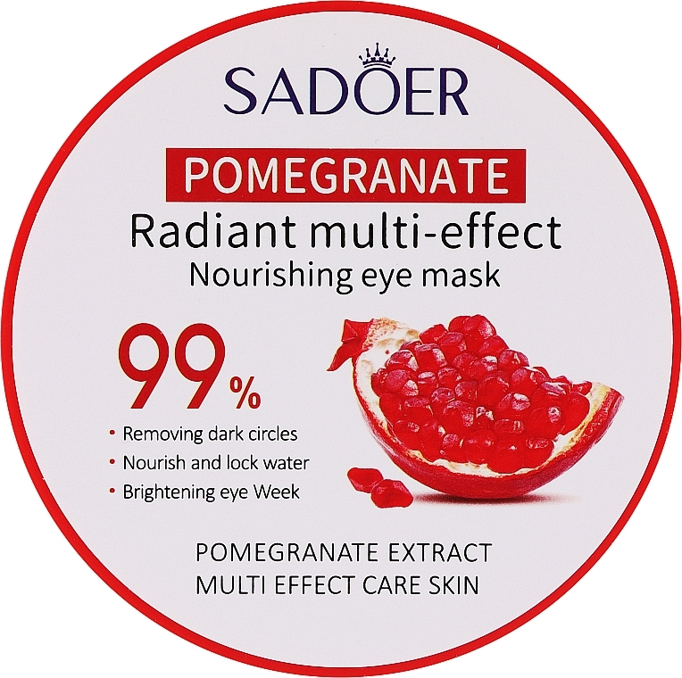 Омолаживающие гидрогелевые патчи с соком граната от темных кругов под глазами - Sadoer Pomegranate — фото N1