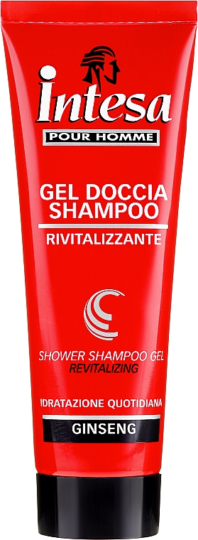 Shower Shampoo Gel with Ginseng Extract  - Intesa Classic Black Shower Shampoo Gel Revitalizing (міні) — фото N1