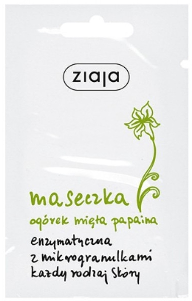 Маска для обличчя  - Ziaja Cucumber and Mint Enzymatic Mask With Granule