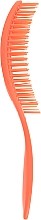 Щетка для волос массажная, скелетон "Flexi", овальная, 24 см, оранжевая - Titania — фото N3