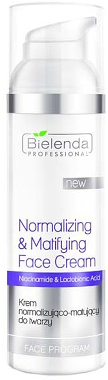 Нормалізувально-матувальний крем для обличчя - Bielenda Professional Normalizing&Matifing Face Cream — фото N1
