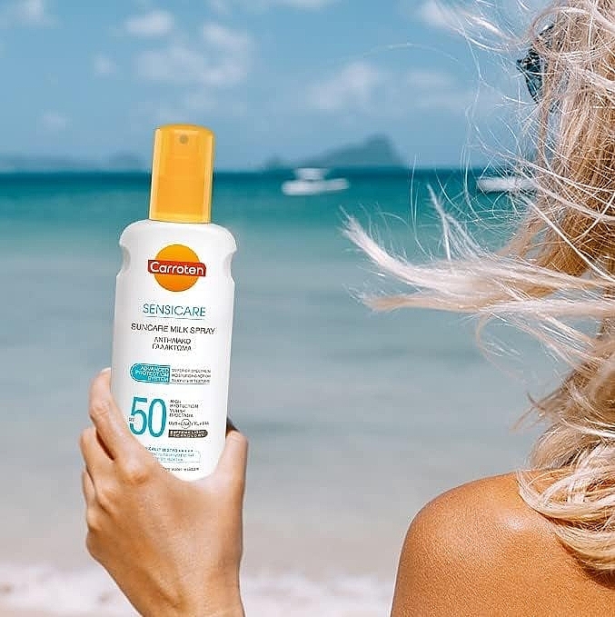 Сонцезахисне молочко для тіла - Carroten Sensicare Suncare Milk Spray SPF50 — фото N2