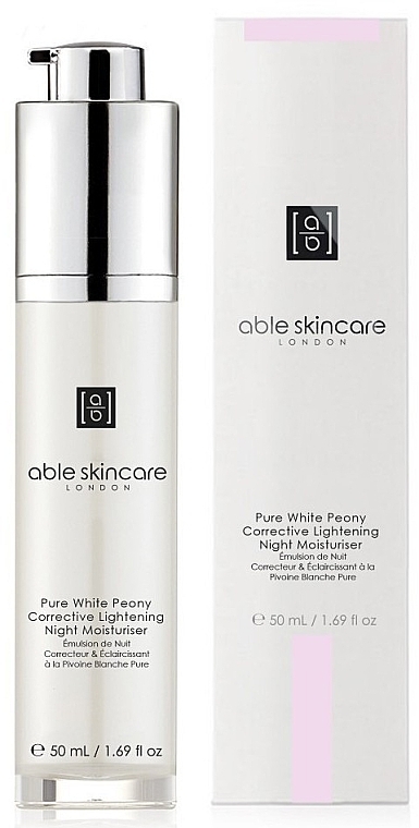 Эмульсия для лица - Able Skincare Lightening Activ Pure White Peony Corrective Lightening Night Moisturiser — фото N1