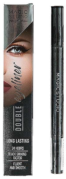 Подвійна підводка для очей - Magic Studio Double Eyeliner Long Lasting — фото N1