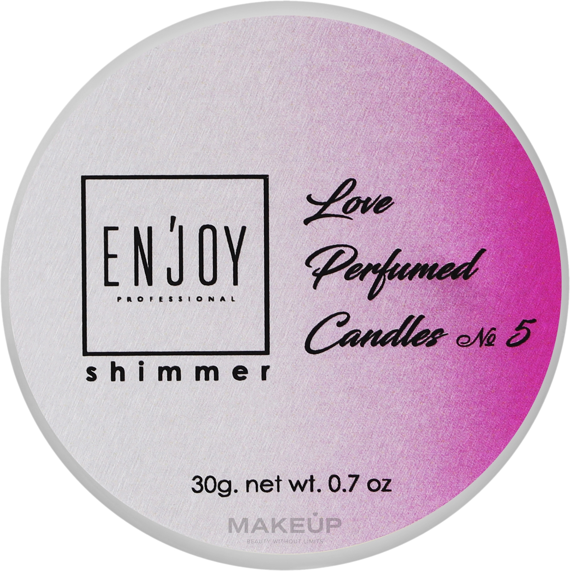 Парфюмированная массажная свеча - Enjoy Professional Shimmer Perfumed Candle Love #5 — фото 30g