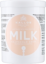 Маска для волосся з молочним протеїном - Kallos Cosmetics Hair Mask Milk Protein — фото N2