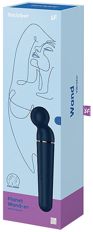 Вибромассажер - Satisfyer Wand-er Woman Blue Rose Gold — фото N1