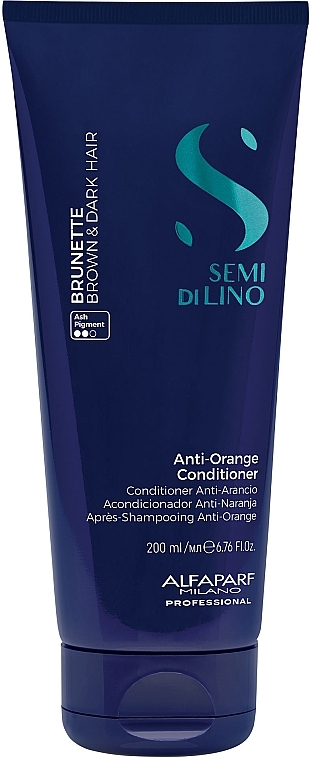 Кондиционер для каштановых и темных волос - AlfaParf Milano Semi Di Lino Brunette Anti-Orange Conditioner