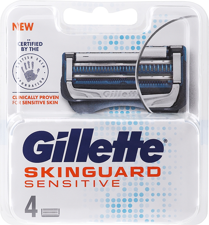 Сменные кассеты для бритья, 4 шт - Gillette SkinGuard Sensitive — фото N7