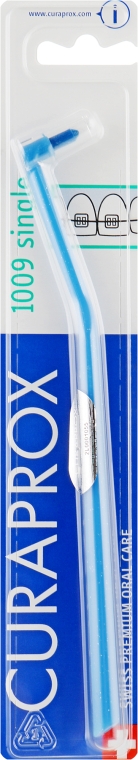 Монопучкова зубна щітка "Single CS 1009", синя - Curaprox — фото N1