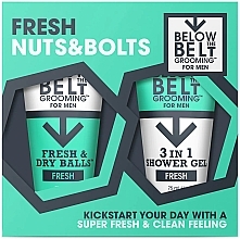 Набор - Below The Belt Grooming Fresh Nuts And Bolts Gift Set (deo/75ml + sh/gel/75ml) — фото N1