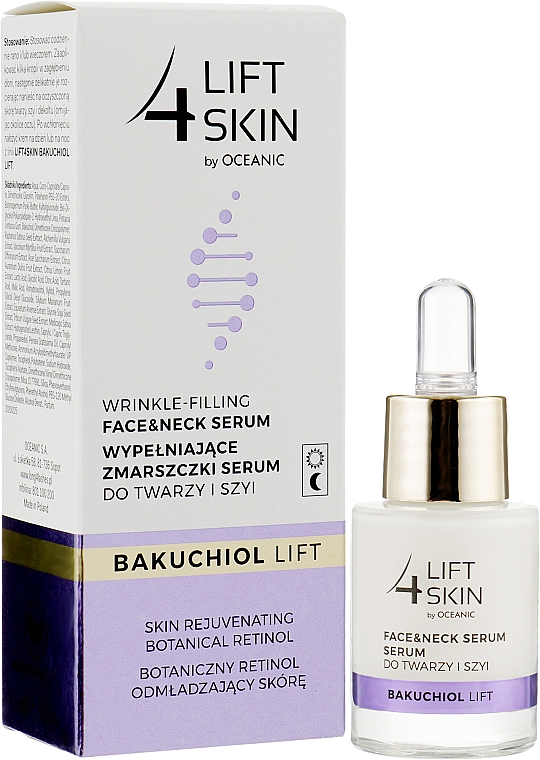 Сироватка проти зморщок для обличчя та шиї - Lift4Skin Bakuchiol Lift Wrinkle-Filling Face & Neck Serum — фото N2