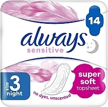 Гігієнічні прокладки, 14 шт. - Always Sensitive Ultra Night — фото N1