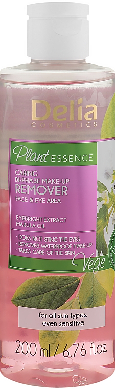 Двухфазная жидкость для снятия макияжа вокруг глаз и губ - Delia Plant Essence Bi-Phase Remover — фото N1