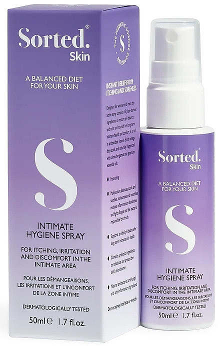 Заспокійливий спрей для інтимної гігієни - Sorted Skin Intimate Hygiene Spray — фото N1