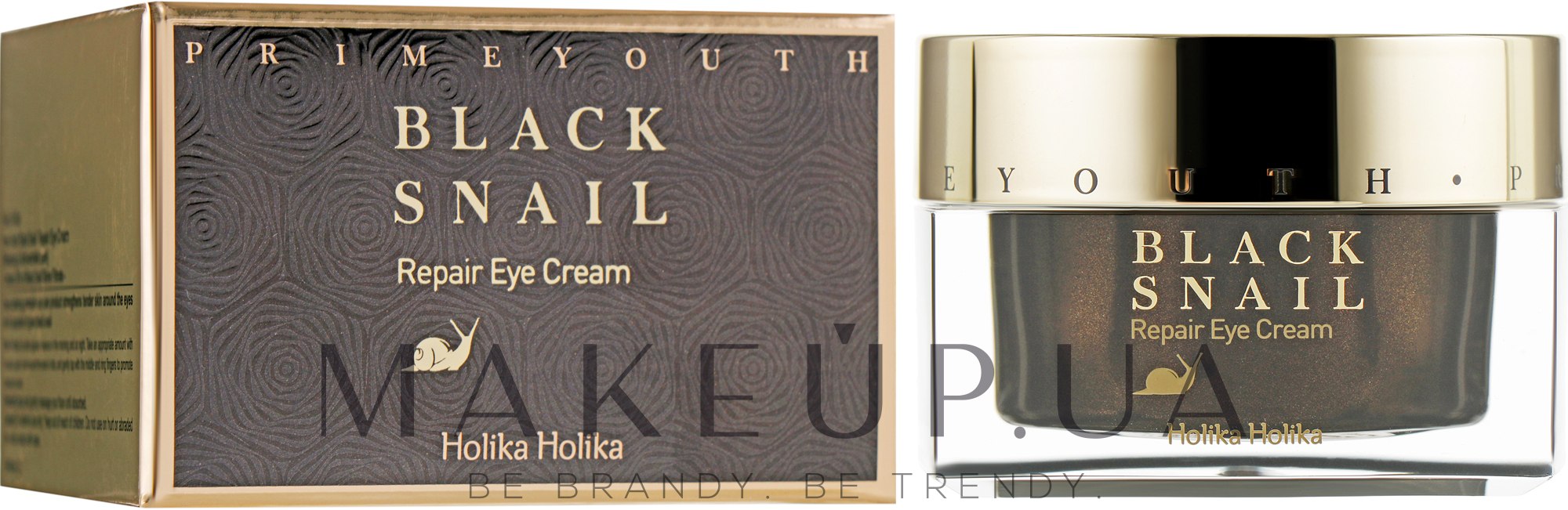 Восстанавливающий крем для кожи вокруг глаз - Holika Holika Prime Youth Black Snail Repair Eye Cream — фото 30ml