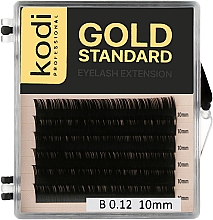 Парфумерія, косметика Накладні вії Gold Standart B 0.12 (6 рядів: 10 мм) - Kodi Professional