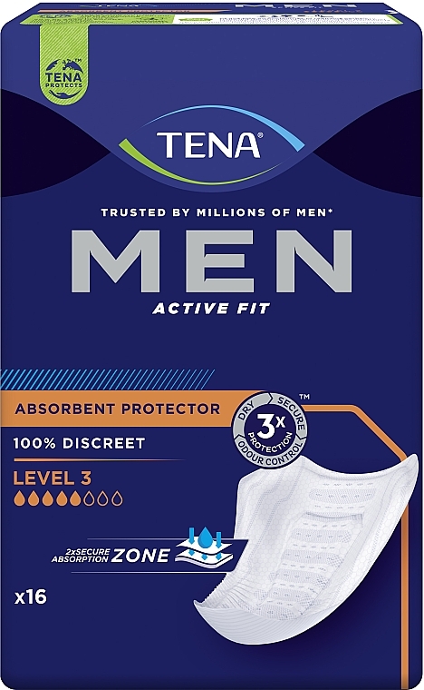 Урологические прокладки для мужчин, 16 шт. - Tena Men Level 3 — фото N2
