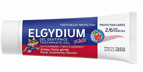 Детская зубная паста со вкусом клубники - Pierre Fabre Oral Care Elgydium Strawberry Toothpaste Gel — фото N1
