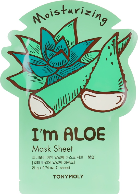 Листовая маска для лица - Tony Moly I'm Real Aloe Mask Sheet — фото N1