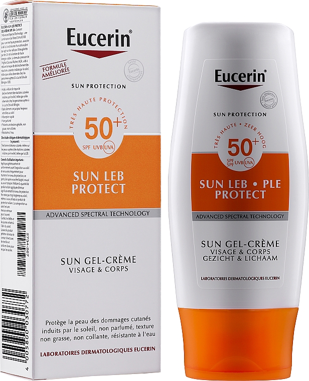 Солнцезащитный крем-гель для тела з фактором УФ защиты SPF 50 - Sun Protection Leb Protect Cream-Gel SPF50 — фото N1