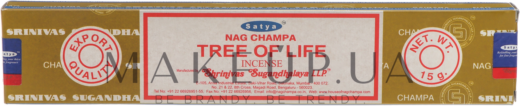 Пахощі "Дерево життя" - Satya Tree of Life Incense — фото 15g