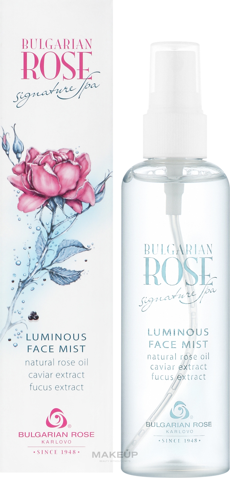 Осветляющий спрей для лица с маслом розы и черной икрой - Bulgarian Rose Signature Spa Luminous Face Mist — фото 100ml
