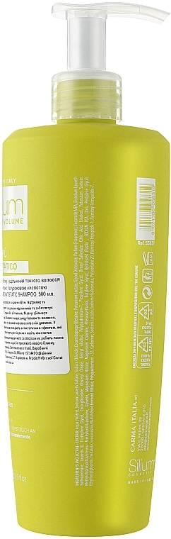 Шампунь-филлер для объема и уплотнения тонких волос с антистатическим эффектом с гиалуроновой кислотой - Silium Antistatic Shampoo — фото N4