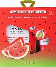 Парфумерія, косметика Набір для догляду за ногами - Voesh Watermelon Duo with Nail Stickers
