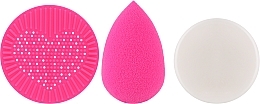 Набор - Beautyblender Glittet Starter Set (sponge/1pcs + soap/16g + cleans/mat/1pcs + bag) — фото N2