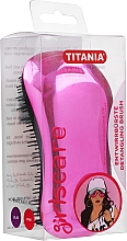 Пластиковий гребінець "Girl Box", рожевий - Titania — фото N1