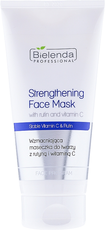 Зміцнювальна маска для обличчя, з рутином і вітаміном С - Bielenda Professional Program Face Strengthening Face Mask