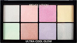 Палетка хайлайтеров для лица - Makeup Revolution Ultra Cool Glow — фото N1