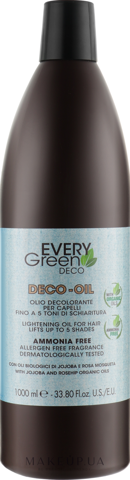 Освітлювальна олія для волосся з жожоба - Dikson Every Green Deco-Oil — фото 1000ml