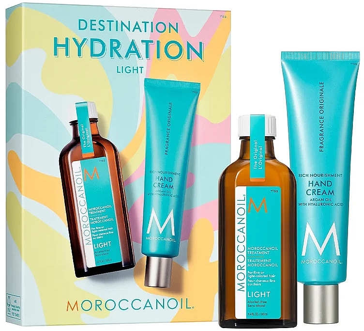 Набір - MoroccanOil Destination Hydration Light Hair & Body Set (h/oil/100ml + h/cr/100ml) — фото N1