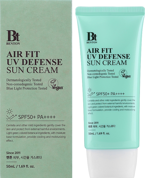 УЦЕНКА Солнцезащитный крем - Benton Air Fit UV Defense Sun Cream SPF50+/PA++++ * — фото N4