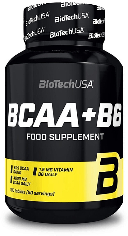 Комплекс амінокислот та вітаміну B6 - BioTechUSA BCAA+B6 Food Supplement — фото N1