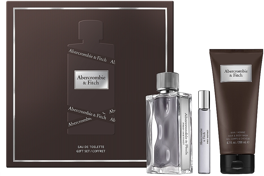 Abercrombie & Fitch First Instinct - Набір (edt/100ml + edt/15ml + sh/gel/200ml) — фото N2