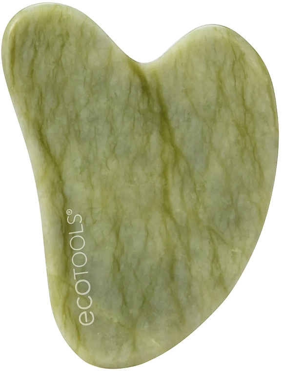 Массажер-скребок для лица "Гуаша", зеленый нефрит - EcoTools Jade Facial Gua Sha — фото N1