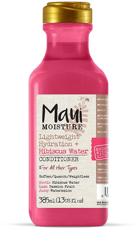 Кондиціонер для всіх типів волосся "Вода гібіскусу" - Maui Moisture Lightweight + Hydration Hibiscus Water Conditioner — фото N1