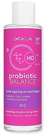 Заспокійливий і зволожувальний тонік - Gracja Probiotic Balance Tonic — фото N1