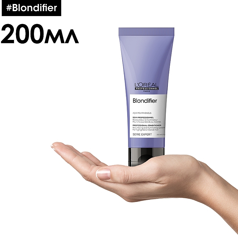 УЦЕНКА Кондиционер-сияние для волос, восстанавливающий - L'Oreal Professionnel Serie Expert Blondifier Illuminating Conditioner * — фото N2