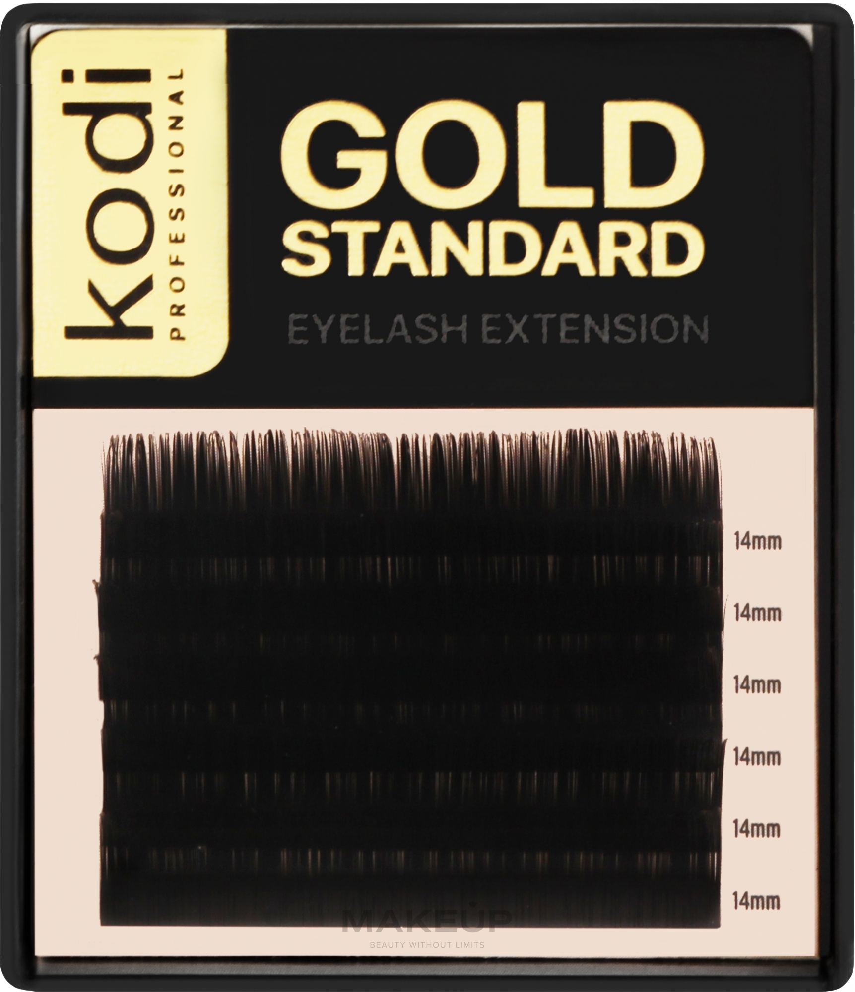 Накладні вії Gold Standart B 0.07 (6 рядів: 14 мм) - Kodi Professional — фото 1уп