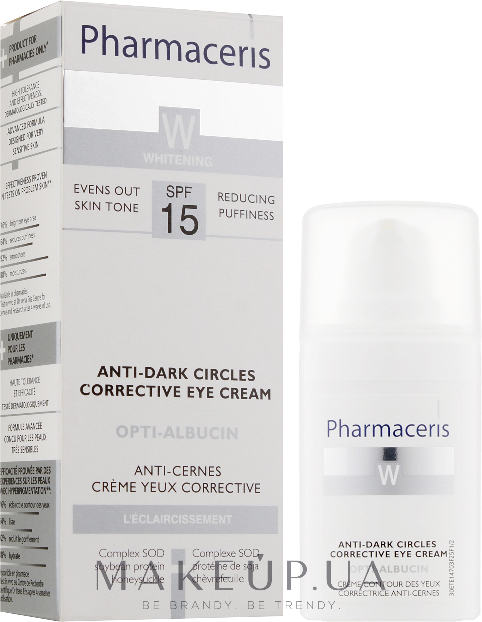 Коригуючий крем для шкіри навколо очей - Pharmaceris W Anti-Circles Dark Corrective Eye Cream — фото 15ml